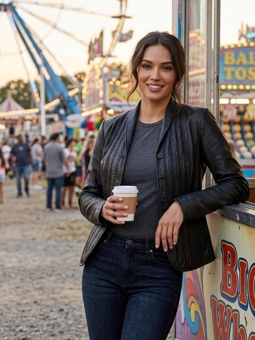 Danier Buttery Soft Leather Jacket With Romantic Fine Ruffle Details
